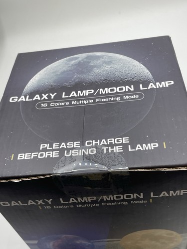 Color Changing LED 3D Moon Lamp Light with Wood Stand , Remote, Charger - Picture 1 of 4