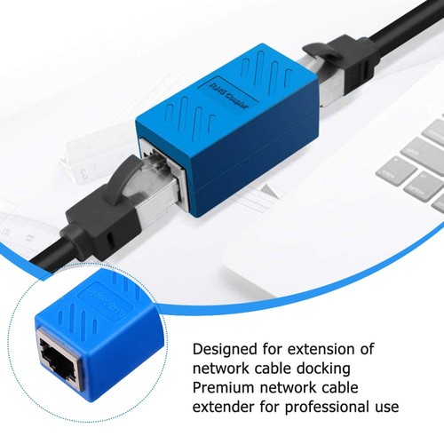 5pcs Network Cable Extender Network Cable Connector for Home Office Blue - 第 3/12 張圖片
