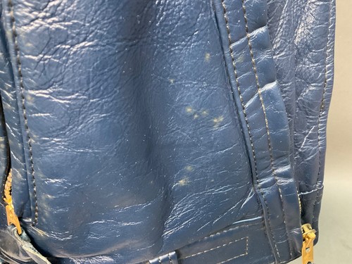 Vintage 60er Jahre blaue Langlitz Leathers Motorrad Biker Lederjacke 44 -46 - Bild 16 von 18