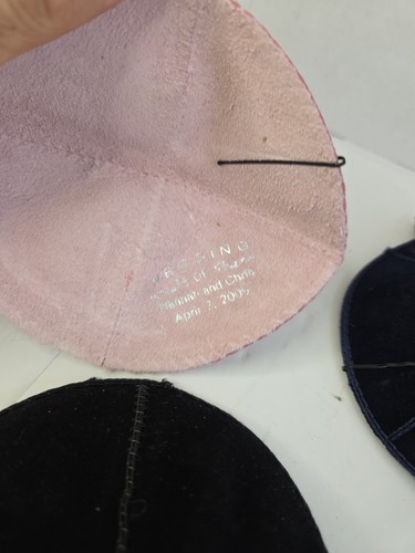 Lot Of 14 Vintage Yarmulke Yamaka Kippah Head Cover Jewish Judaica Wedding - Picture 14 of 24