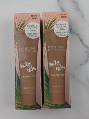 2 Pack Physicians Formula Butter Glow Liquid Bronzer Bronze 0.2 Oz travel size