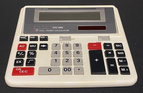 Citizen SDC-898 Calculator - Heavy Duty Solar Powered Desktop Calculator - Picture 2 of 16