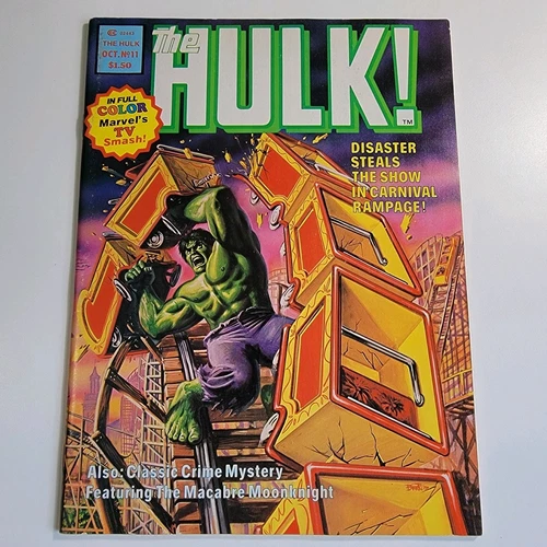 The Hulk #11 Marvel Copmics Magazine (Oct 1978) 5.5 Fine- plus Moon Knight