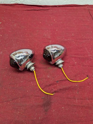 Vintage Glass Lens Turn Signal Stop Light Motorcycle hot rod dh-49 HD-14 style