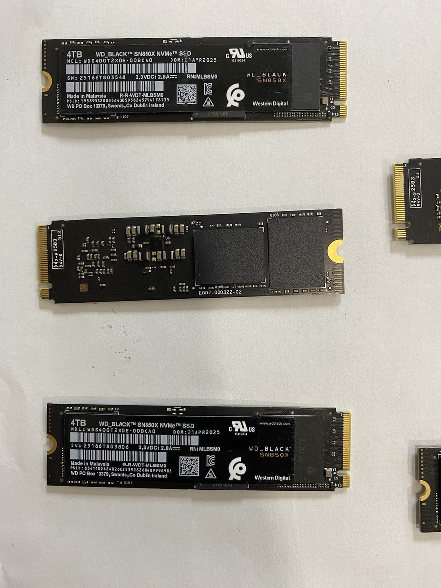 Western Digital WD Black SN850X 4TB - Gen 4 7300 MB/s M.2 2280