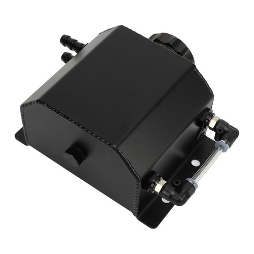 ¦Black Engine Coolant Expansion Tank 1L Alloy Overflow Reservoir Bottle Tank - Picture 18 of 22