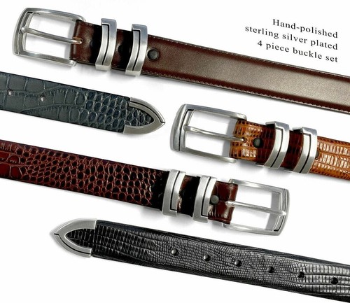 Harbor Genuine Full-Grain Cowhide Leather Designer Golf Dress Belt 1-1/8"(30m... - Picture 3 of 7