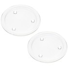  2 Pcs Glasteller Für Kerzen Esszimmerdekoration Runder Kerzenhalter