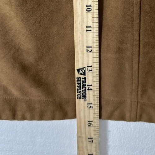 Abercrombie & Fitch Mini Skirt Women's Size 8 (W31) Brown Faux Suede Zipper - Picture 8 of 9