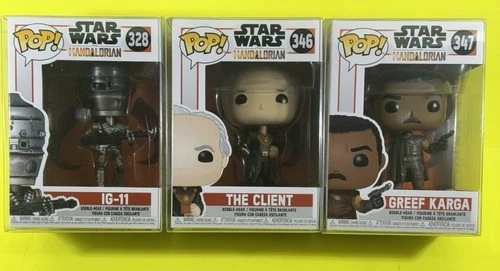 FUNKO POP! IG-11 The Client Greef Karga Star Wars The Mandalorian Bundle Vinyl