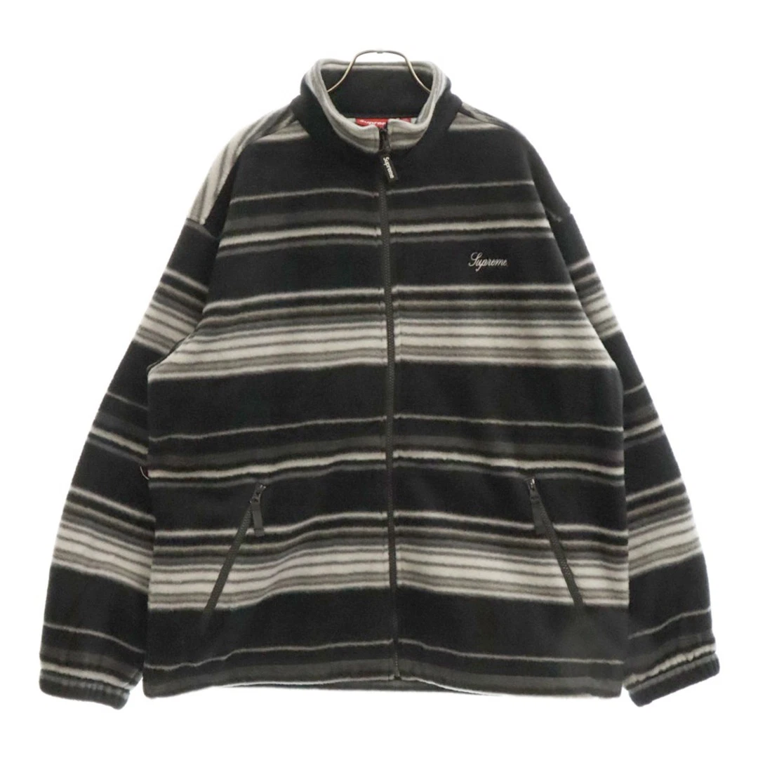 Veste polaire zippée à rayures SUPREME 24AW rayée noire occasion f230b3f7fdb68ef04d84