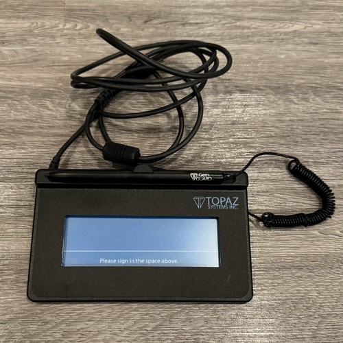Topaz T-S460-HSB-R USB Electronic Signature Capture Pad 1x5 SigLite Gem Guard - Picture 1 of 6