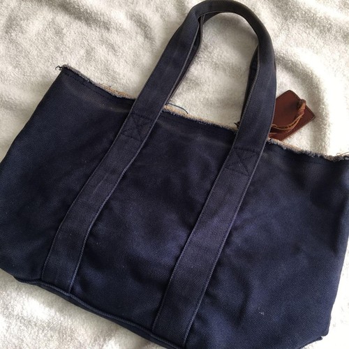 Bolso de Mano Ralph Lauren Azul Marino de Lona con Logo Polo, Usado - Imagen 10 de 11