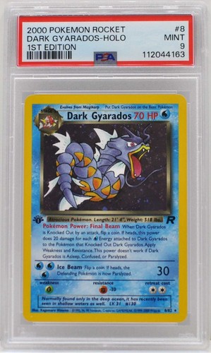 Pokemon 1st Edition Dark Gyarados 8/82 Team Rocket PSA 9 MINT - Picture 3 of 4