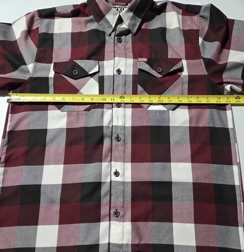 Dixxon Flannel Co "Southpaw" Shirt Men's Large Red Black Plaid Long Sleeve NWOT - Picture 7 of 11