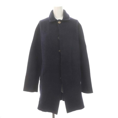 Isaia Knit Jacket Mid Length Wool L Navy /Do Os Sh Women'S