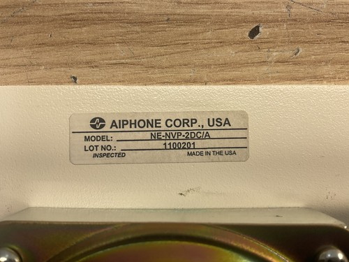 Aiphone Corp NE-NVP-2DC/A In Wall Audio Station/JUA2764 - Bild 6 von 6