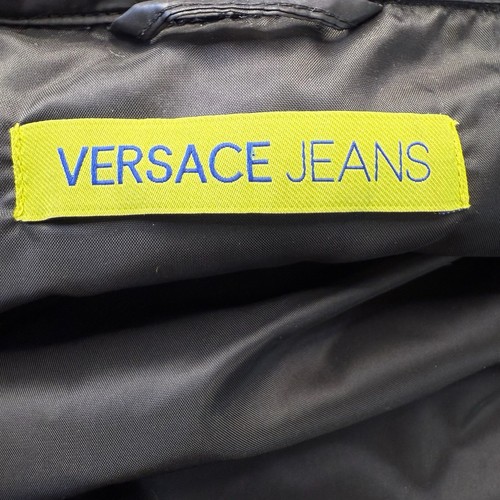 Versace Jeans Size 16 Aus (12 US) Authentic Black Puffer Jacket Gold Hardware - Picture 15 of 22