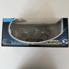 Jeep Willy US Army by Mira Solido Ref: 8075 1:18 Scale army Green New In Box