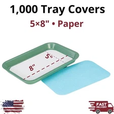 1000pcs Paper Tray Covers 5"x8" Heavyweight Disposable Mini Tray Size F Dental