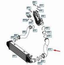 Mercedes-Benz C-Klasse W204 Links-Seitenkühler HOSE A2045286582 NEUE EURLECHUNG