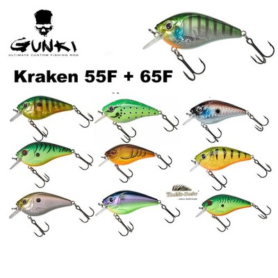 Gunki Kraken 55F 65F Crankbait Raubfischköder Spinnfischen Wobbler Barsch Hecht
