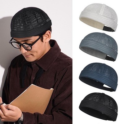 Atmungsaktive Mesh Tang Mütze Sommer Randlos Docker Cap Hip Hop Streetwear