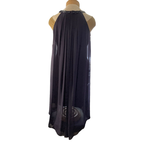 SLNY Purple Beaded Neck Sleeveless Pleated Dress Size 12 Made in Vietnam New - Picture 2 of 14