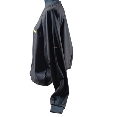 Masters Collection Windbreaker Pullover Mens Large Black Embroidered Golf - Picture 6 of 15