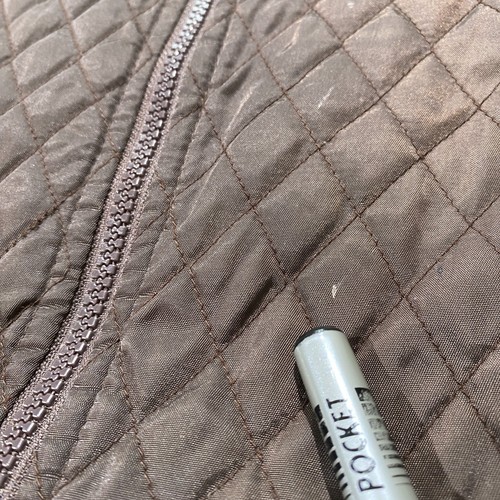 Vintage Gilet Womens Size 16 UK Brown Lightweight Quilted Waistcoat Vest Zip Up - Picture 3 of 13