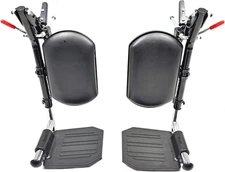 Wheelchair Elevating Legrests with Padded Calf Pads, Composite Footplates, Fits