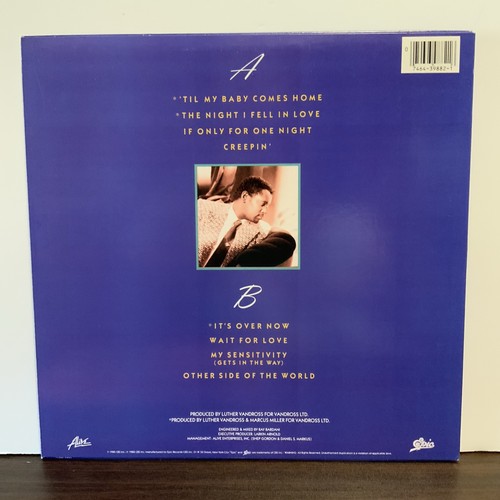 Luther Vandross - The Night I Fell In Love, Vinyl LP Record NM Autographed - Imagen 4 de 6