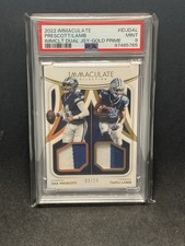 2022 Panini Immaculate PRESCOTT / CEEDEE LAMB Dual Jersey Gold  /10 PSA 9 POP 1