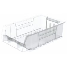 Akro-Mils 30280Sclar Storage Bin, Plastic, Clear, 6 In H, 12 3/8 In W, 20 In L