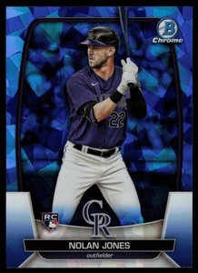 NOLAN JONES 2023 BOWMAN CHROME SAPPHIRE RC COLORADO ROCKIES #4