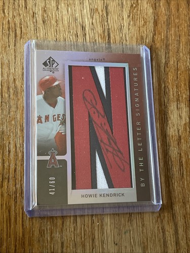 2007 SP Authentic By the Letter "N" Autograph Howie Kendrick #d /60 Angels AUTO