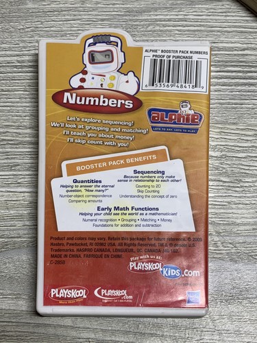 Playskool Hasbro Alphie Interactive Learning Robot Toy + Numbers Booster Pack - Picture 6 of 9