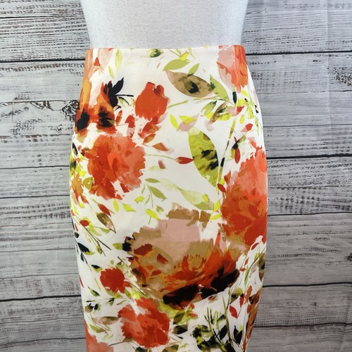 Jones Studio Rock Gr. 10 korallengrün Blumen gerade Bleistift Knie Hochzeit Kirche - Bild 3 von 9
