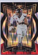 2024 Panini Select #100 Will Anderson Jr. Red & Yellow Prizm Shock
