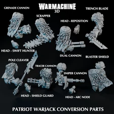 Warmachine Ghost Dogs Patriot WarJack Conversion Parts Free Shipping
