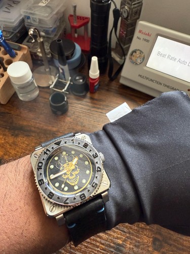 Bespoke Skull mod watch Powered by Seiko NH35 automatic movement handmade - Picture 12 of 16