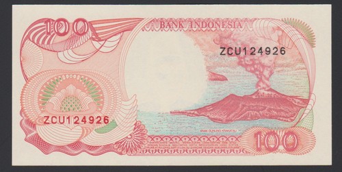 Indonesia 100 rupiah 1994 Pinsi Sailboat P127c Prefix ZCU UNC Replacement - Picture 3 of 8