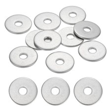 20 Pcs M5 304 Stainless Steel Flat Washers 5.5mm ID 20mm OD 2mm Thick