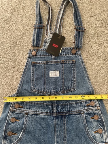Levis Vintage Inspired Premium Overalls Bib Apron Women Size XSmall XS Blue NWT - Picture 13 of 18