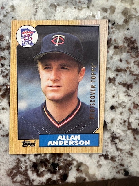 2017 TOPPS SERIES 2 REDISCOVER GOLD BUYBACK CARD 1987 TWINS ALLAN ANDERSON 336