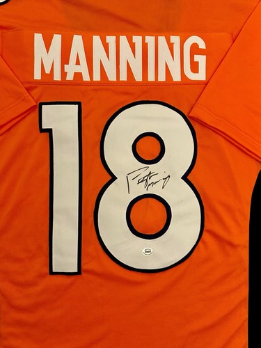 Peyton Manning Autographed Denver Broncos Custom Football Jersey W COA - Picture 3 of 10