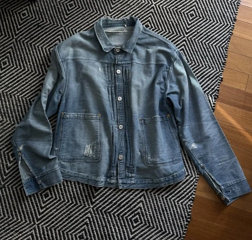 Levi’s  Blue Denim extra light distressed rare L - product listing photo