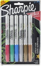 Sharpie Metallic Fine Point Permanent Markers 6/Pkg-Assorted Colors