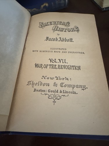 5 Antique 1865 American History Books By Jacob Abbott - Picture 12 of 12