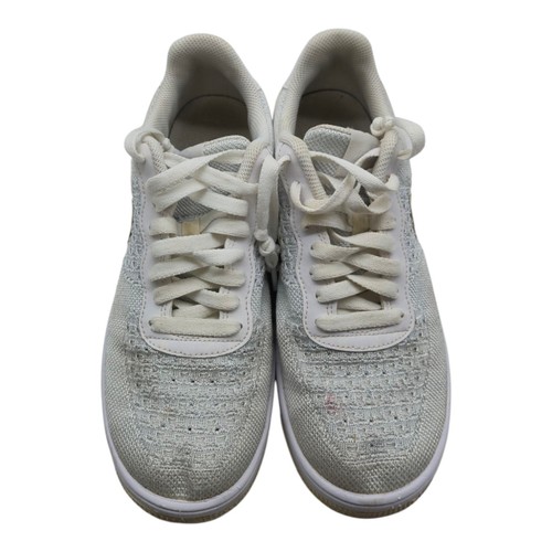 Nike Shoes Men 7.5 Air Force 1 Flyknit Low 2.0 White Platinum Preppy  AV3042-100 - Picture 3 of 12